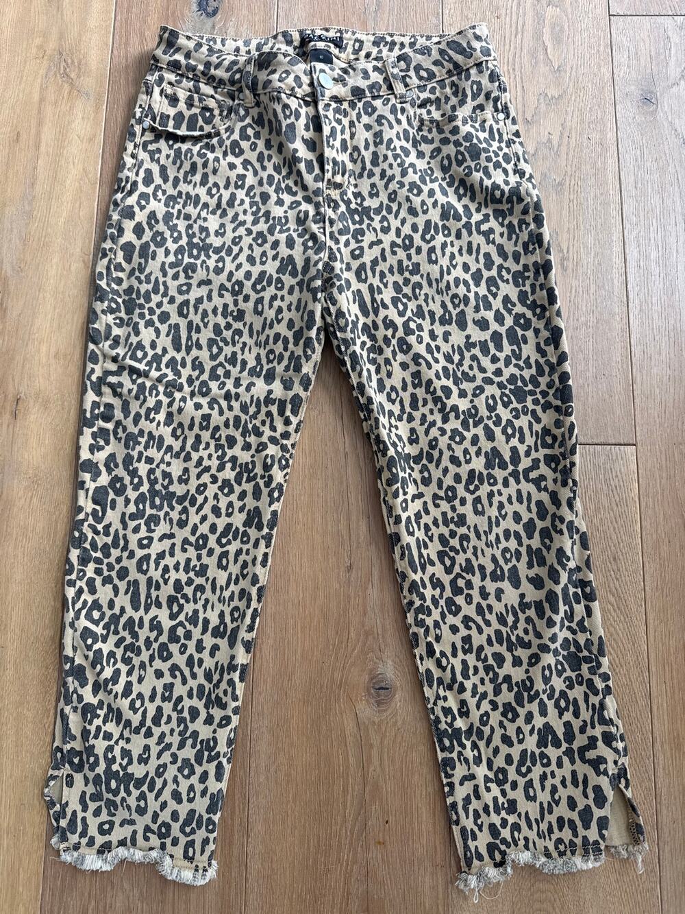 Baccini Leopard Print Stretch Jeans